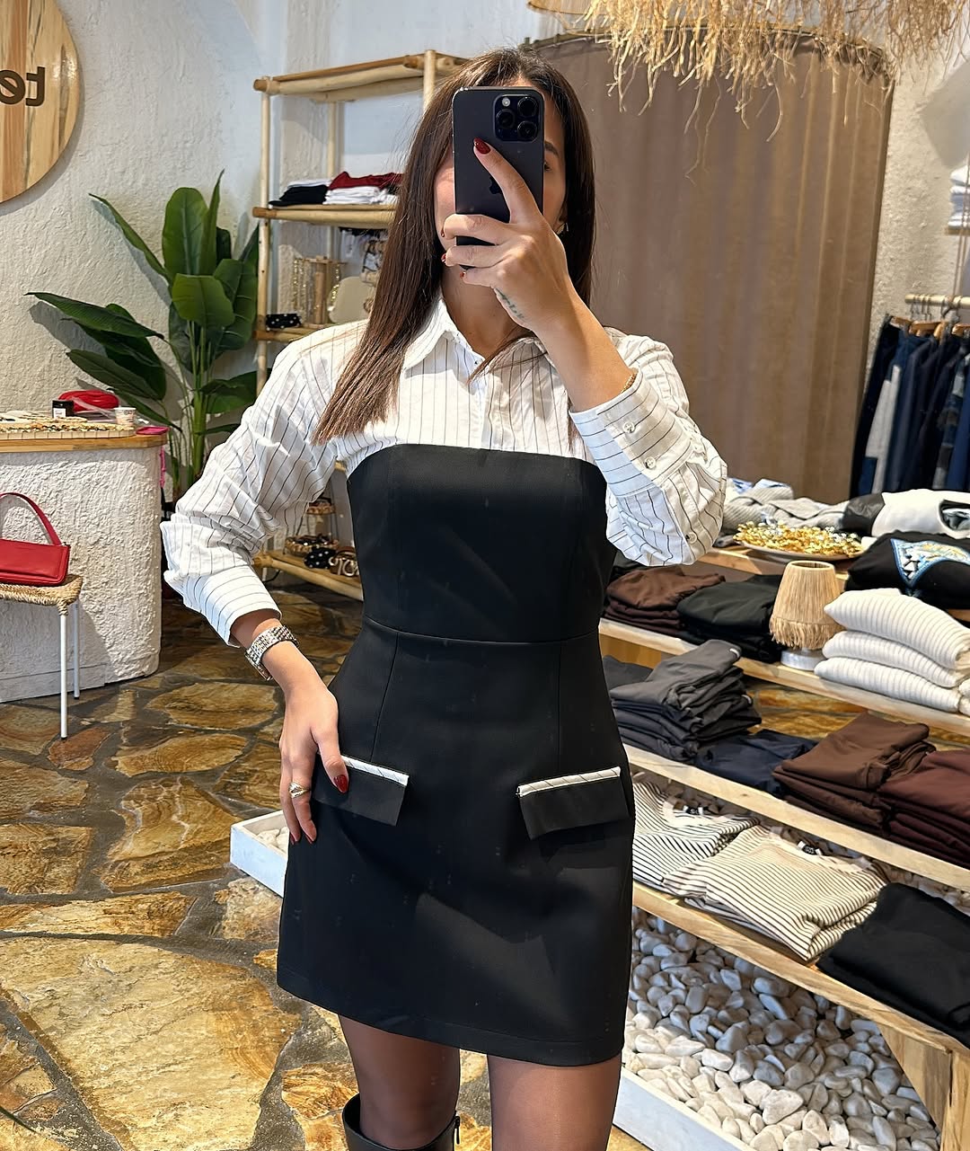 Women's Two-in-One Shirt Dress