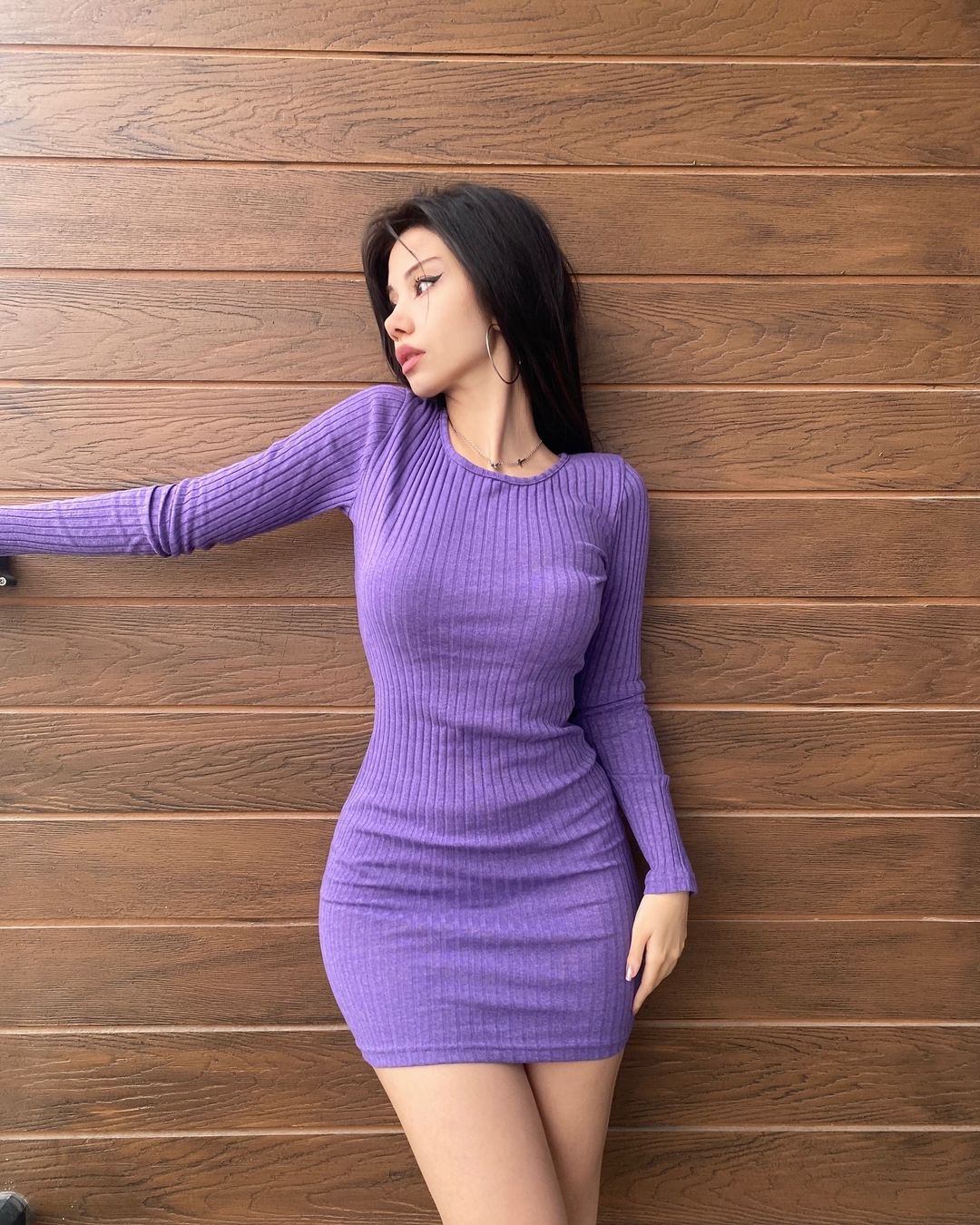 Women's Ribbed Knit Bodycon Dress